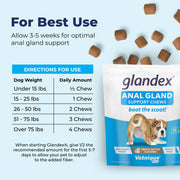 Glandex® Peanut Butter Soft Chews for Dogs - 30 Chews
