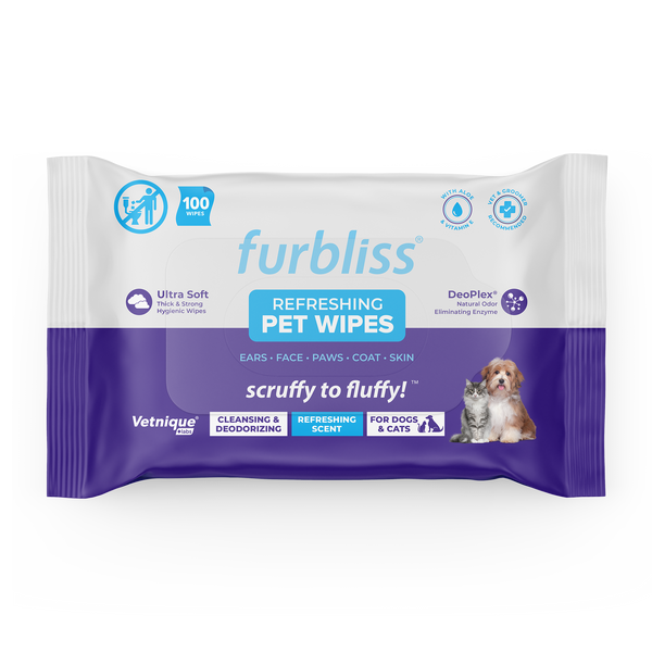 Furbliss® Hygienic Grooming Pet Wipes - 100 ct