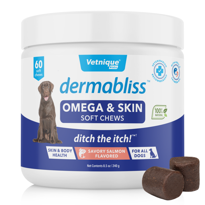 Dermabliss Omega & Skin Soft Chews for Dogs Skin & Body Health