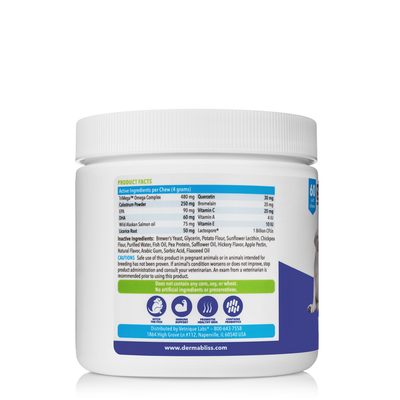 Dermabliss Seasonal Allergy Chews back of Package