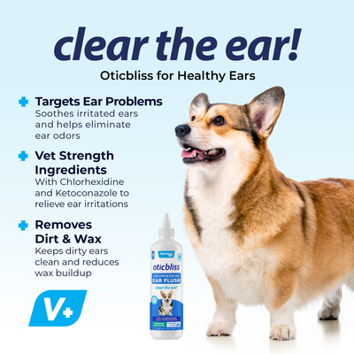 Oticbliss™ Anti-Bacterial & Anti-Fungal Medicated Ear Flush for Dogs