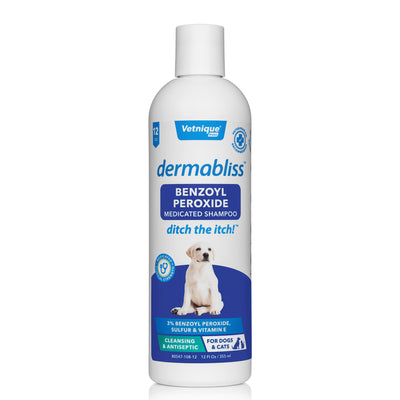Dermabliss™ Benzoyl Peroxide Shampoo for Dogs - 12oz | Glandex